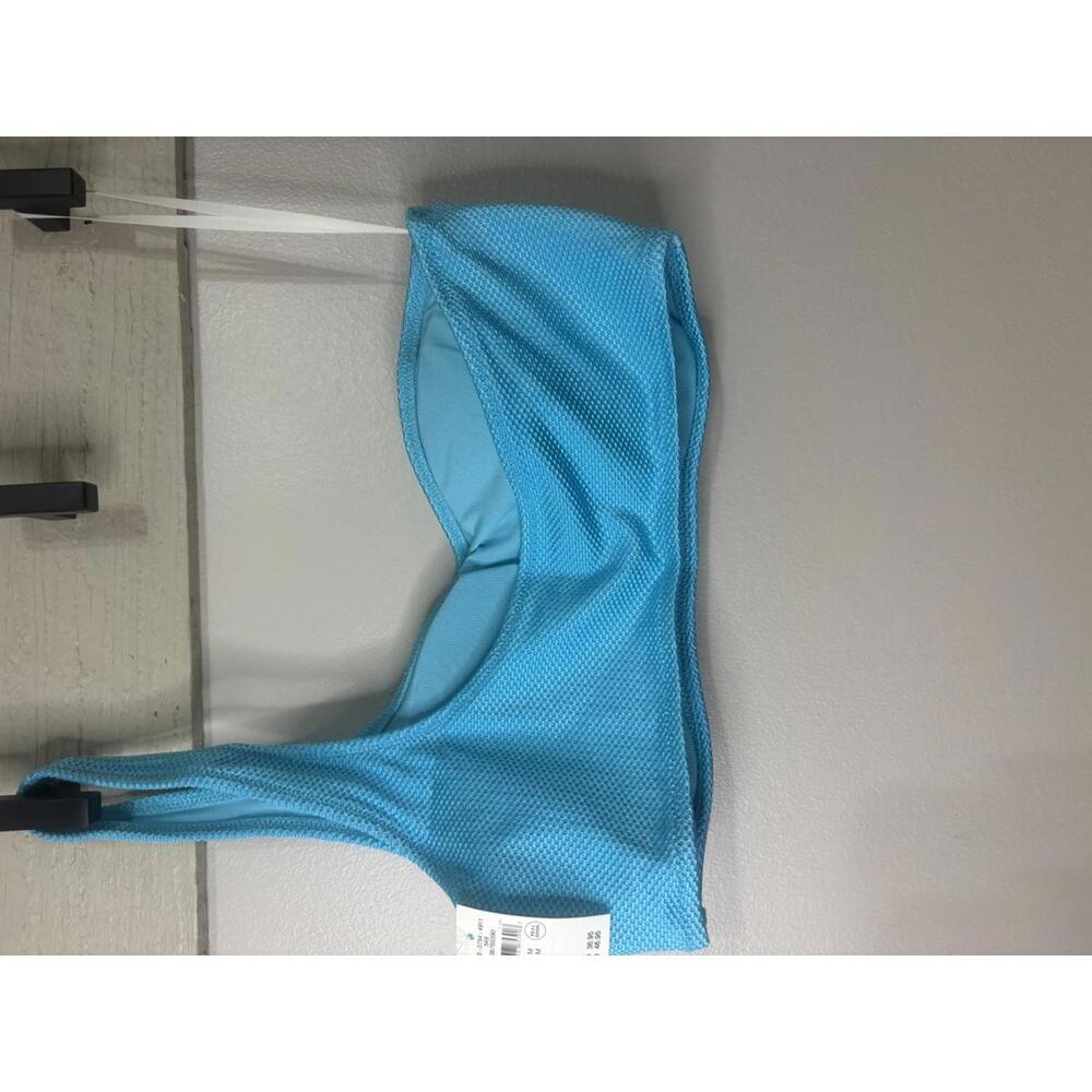 Aerie One-Shoulder Swim Top - Aqua Blue - Size Med - Picture 2 of 5